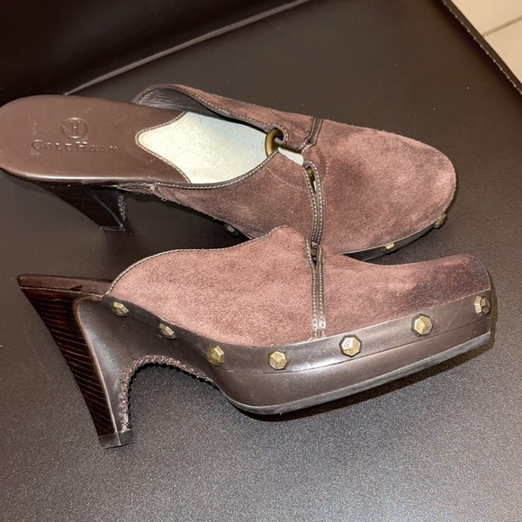 Suede Leather Mules - Picture 1 of 8